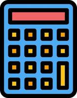 calcolatrice calcolare formazione scolastica piatto colore icona vettore icona bandiera modello