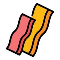 Bacon guarito icona colore schema vettore