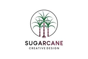 canna da zucchero albero vettore illustrazione logo design