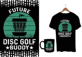 disco golf vettore maglietta design