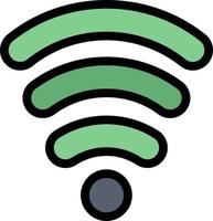 Wi-Fi Servizi segnale piatto colore icona vettore icona bandiera modello