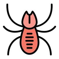 insetto insetto icona colore schema vettore