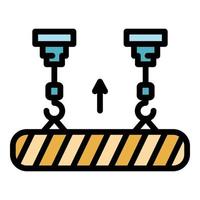 sollevamento costruzione icona colore schema vettore
