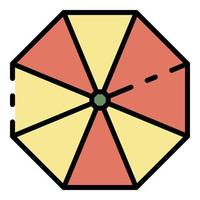 ombrello superiore Visualizza icona colore schema vettore