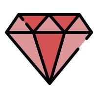 diamante icona colore schema vettore