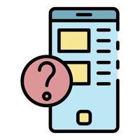 smartphone del browser fare surf icona colore schema vettore