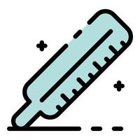 analogico termometro icona colore schema vettore