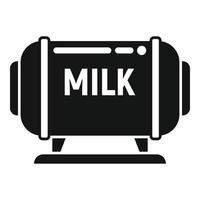 latte serbatoio icona semplice vettore. cibo produzione vettore