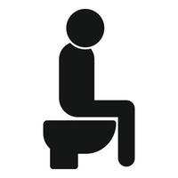 pubblico gabinetto icona semplice vettore. maschio toilette vettore