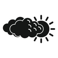 sole sotto nube icona semplice vettore. pioggia previsione vettore
