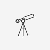 telescopio icona vettore. cosmo, astronomia, astrologia simbolo cartello vettore