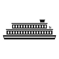 auto mezzi di trasporto traghetto icona semplice vettore. fiume nave vettore