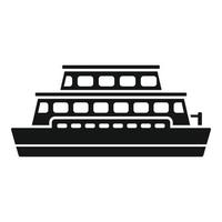 traghetto nave icona semplice vettore. fiume barca vettore
