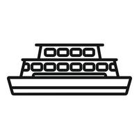 traghetto barca icona schema vettore. acqua mare vettore