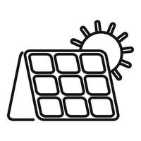 solare pannello icona schema vettore. natura energia vettore