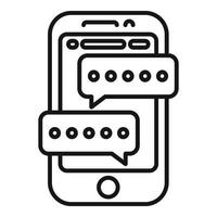 smartphone problema soluzione icona schema vettore. creativo attività commerciale vettore