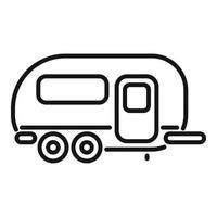 veicolo trailer icona schema vettore. auto autobus vettore