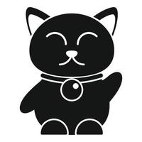 fortunato gatto campana icona semplice vettore. asiatico animale vettore