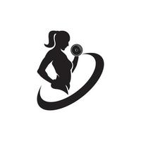 fitness e sollevamento pesi logo, vettore illustrazione simbolo