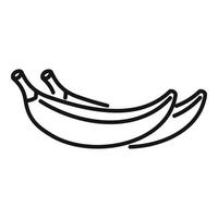 prima colazione Banana frutta icona schema vettore. salutare cibo vettore