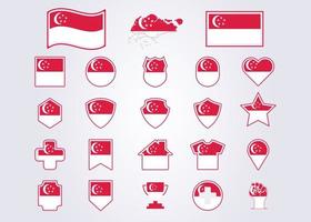 fascio di Singapore icona bandiera simbolo cartello vettore illustrazione design
