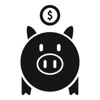 digitale porcellino banca icona semplice vettore. finanza pagamento vettore