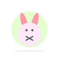 coniglietto Pasqua coniglio astratto cerchio sfondo piatto colore icona vettore
