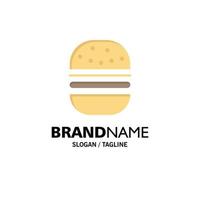 hamburger veloce cibo veloce cibo attività commerciale logo modello piatto colore vettore
