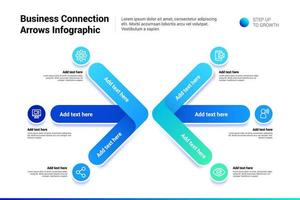 connessione freccia Infografica vettore