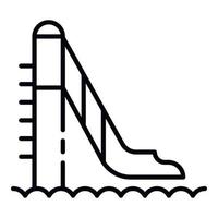 saltare acqua Torre icona, schema stile vettore