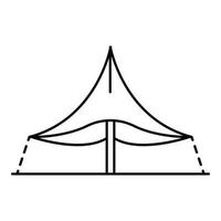 uno pilastro tenda icona, schema stile vettore