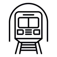 metropolitana treno icona, schema stile vettore