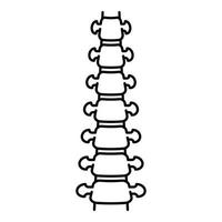 umano colonna vertebrale icona, schema stile vettore