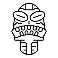 arrabbiato tribale idolo icona, schema stile vettore