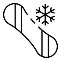 snowboard icona, schema stile vettore