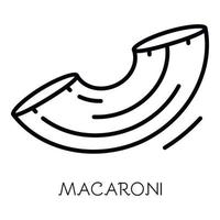 maccheroni icona, schema stile vettore