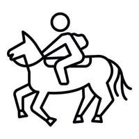 groppa equitazione icona, schema stile vettore