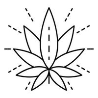 eco canapa foglia logo, schema stile vettore
