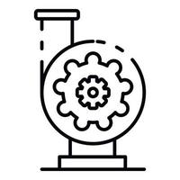 irrigazione pompa icona, schema stile vettore