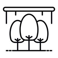 albero serra icona, schema stile vettore