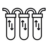 triplicare palcoscenico acqua filtrazione icona, schema stile vettore