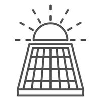 solare pannello icona, schema stile vettore