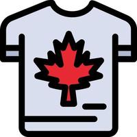 camicia autunno Canada foglia acero piatto colore icona vettore icona bandiera modello