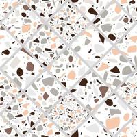 design senza cuciture di terrazzo con rocce disegnate a mano. vettore