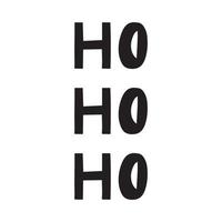 carino lettering di nuovo anno e natale. ho ho ho. mano disegnato vettore illustrazione. inverno elementi per saluto carte, manifesti, adesivi e di stagione design.