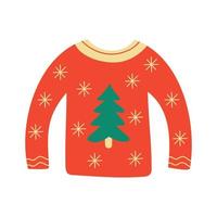 vettore mano disegnato illustrazione di Natale maglione. per il design di carte, manifesti, regalo avvolgere.
