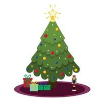Natale albero vettore illustrazione sfondo grafica per il inverno vacanze