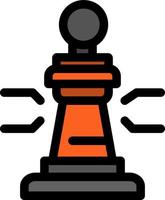 scacchi gioco giocatore re poker piatto colore icona vettore icona bandiera modello