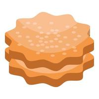 stella biscotto icona, isometrico stile vettore
