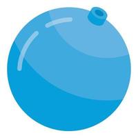 blu natale palla icona, isometrico stile vettore